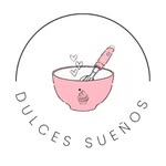 Logo de Dulces Sueños: un bowl rosa con batidor